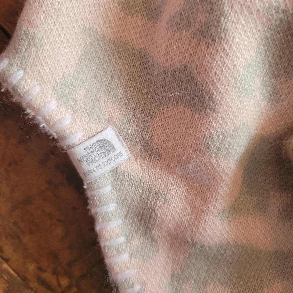 The North Face Infant Beanie Hat Bundle 2 Pack Pink Camo FairIsle Small Fleece